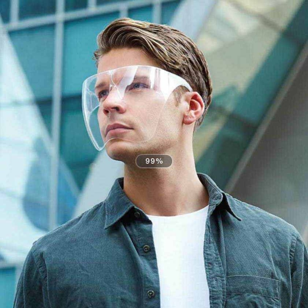 Face Shield Protective Eye Glasses Anti-Fog Full Face Visor‎ Clear Lens Welder